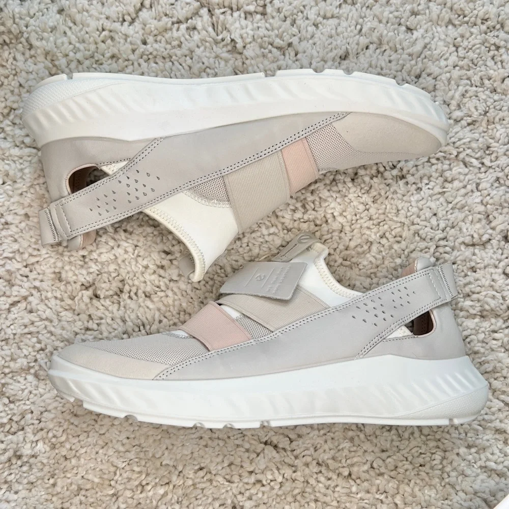 ECCO ST.1 Lite Womens NIB Slip-On Sneakers in Multicolor Gravel Leather - Picture 3 of 8